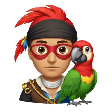 😇😈pirate and parrot sticker