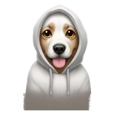 dog wearing a hodie sticker