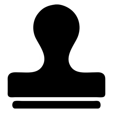 red stamp, simple, iconic, bold red color, clean design, no text sticker