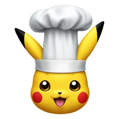 Pikachu with chef hat sticker