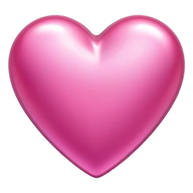 Glossy Metallic pink heart sticker