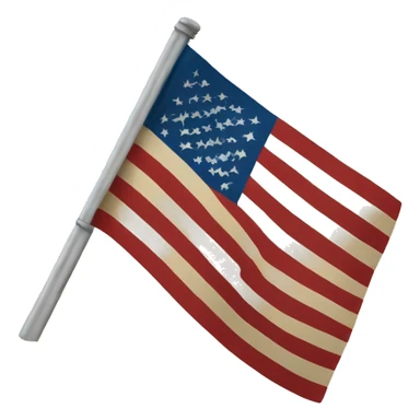 Old American flag sticker