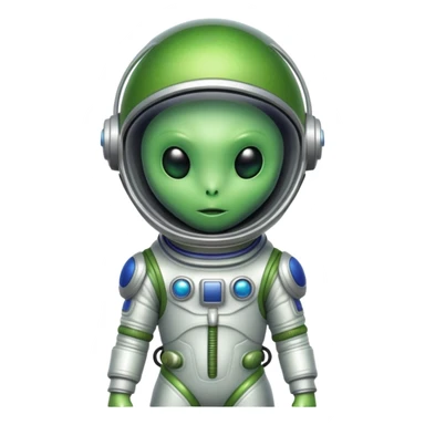 alien wearing a space suit sticker