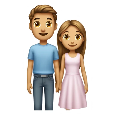 Un garçon et une fille qui se font un câlin  sticker