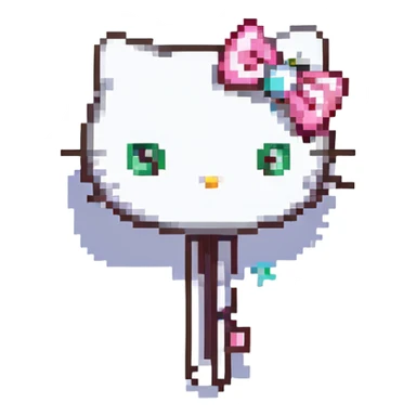 Hello Kitty hairpin sticker