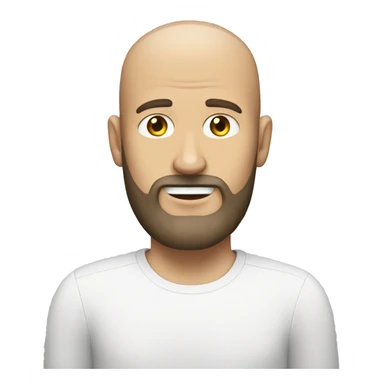 white man with beard and no hair standing infront of another white man with no hair sticker