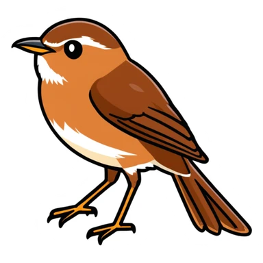 Cetti's warbler bird sticker