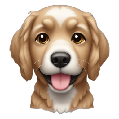 cachorrita maltes de pelo negro muy corto sonrriendo sticker