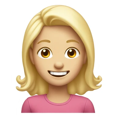 Crooked tooth blonde girl sticker