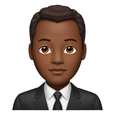 Luther Vandross with dark brown hair sticker