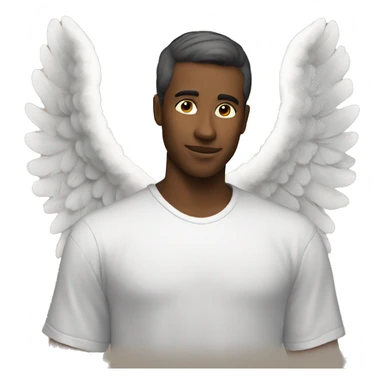 Simple angel masculine sticker