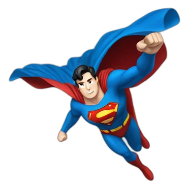 superman flying emoji sticker