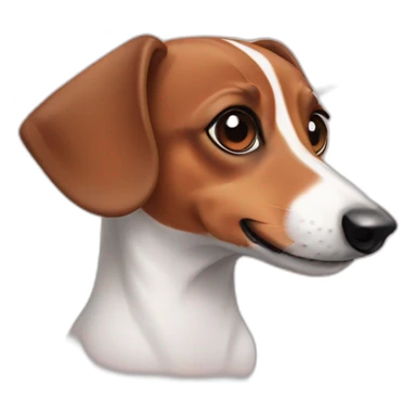 jack russel dachshund face sticker