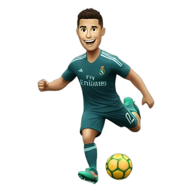 Cristino Ronaldo celebrating si sticker