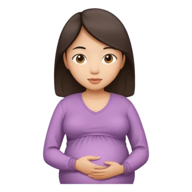 Newly pregnant Asian girl  sticker