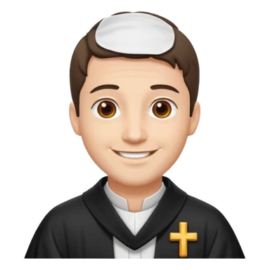 The priest presiding over the wedding sticker