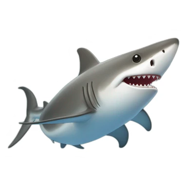Oiseaux sur un requin sticker