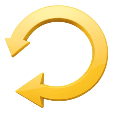 Prompt 15: "Is your backup plan."
Graphic: 🔄 Refresh/loop arrows icon (white with yellow highlights).
Animation: Arrows rotate smoothly.
Background: Transparent. sticker