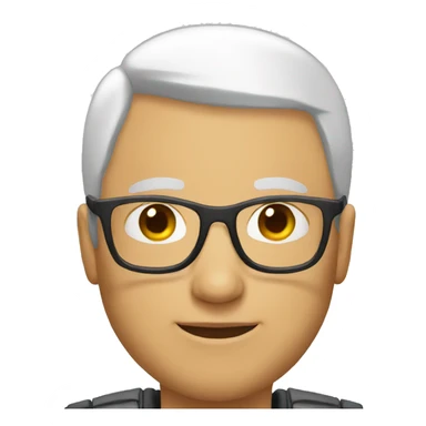 bald man with pilot glasses sticker