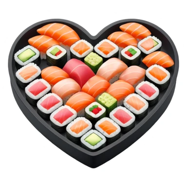 sushi heart sticker