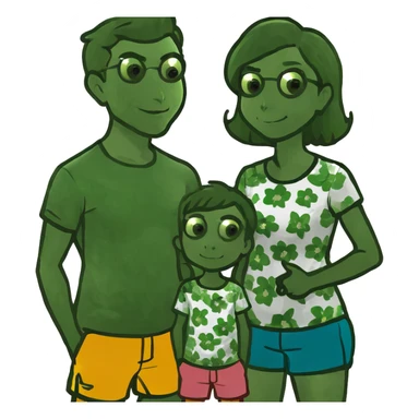 Mom and her three boys sticker
