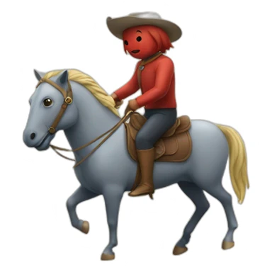 mite riding a horse sticker