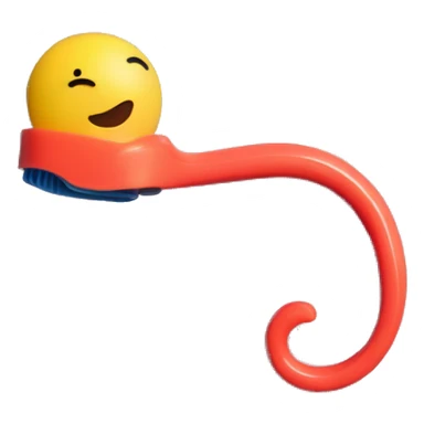 a  single plastic colorful Velcro Curler sticker