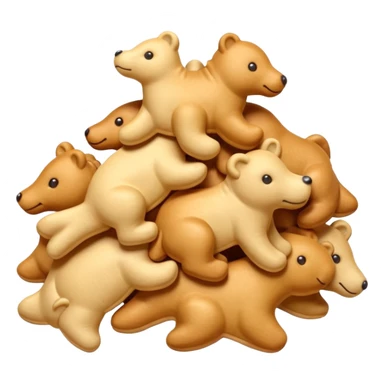 a small pile of animal crackers, simple, clear sticker