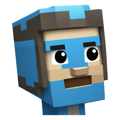 Minecraft avatar. Blue Puppy. sticker
