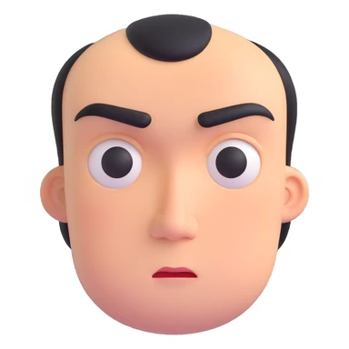 frowning face with lowered eyebrows sticker