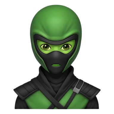 Alien wearing ninja mask sticker