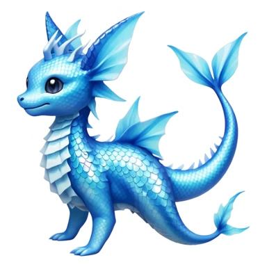 Lumineon-Vaporeon-Amaura-Dragonair-Fakémon-hybrid-creature (full body)  sticker