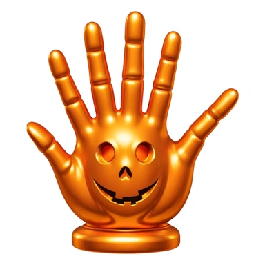 Jeff Koons style halloween hand sculpture  sticker
