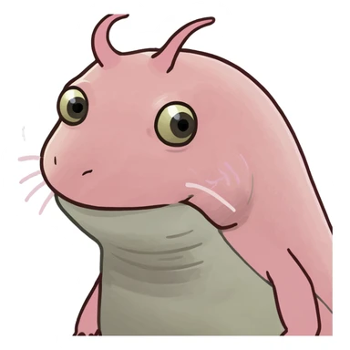 Axolotl in a fish tank sticker