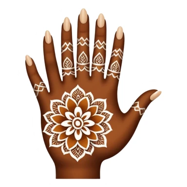 Henna hand sticker