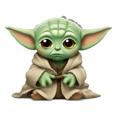 annoyed baby yoda sticker