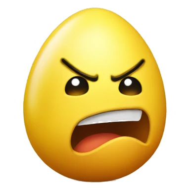 angry bad yellow egg sticker