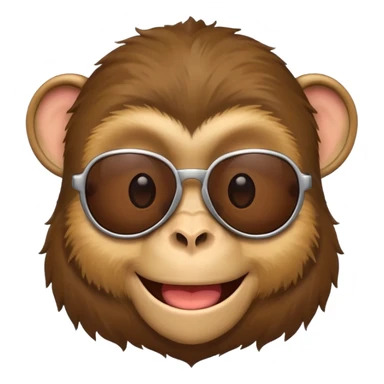  monkey with sun glasses  sticker