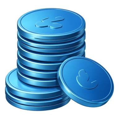 blue coins credit package sticker