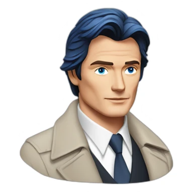 Alain delon science fiction detective blue eyes red hair sticker