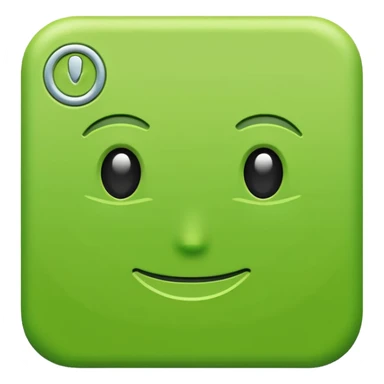 flat check in green sticker