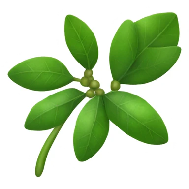 Christmas mistletoe sticker