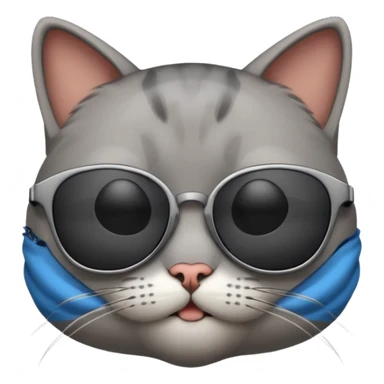Cat wearing sunglasses sticker