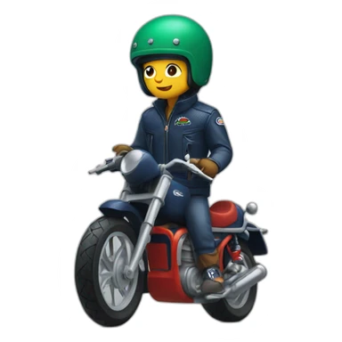 In motociclye with lacoste puffer sticker