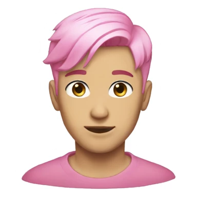 Gorpcore pink short hair male sticker