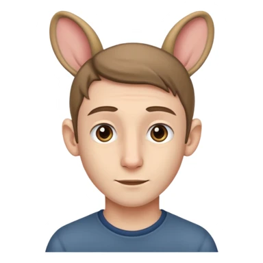24 year old boy with long ears sticker