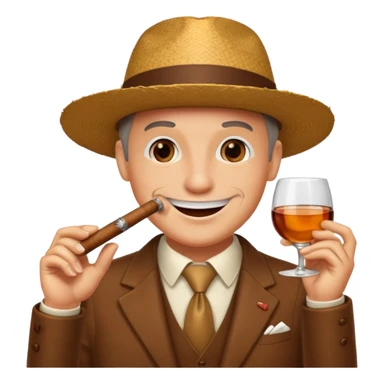 Mich mit einer Zigarre und einem Glas rum  sticker