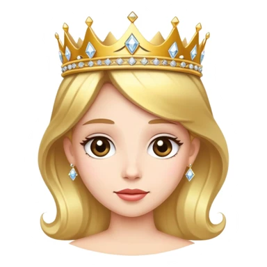 princess with crown and tiara sticker