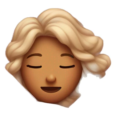 Tan Sleeping princess in pink bed under fluffy covers  sticker