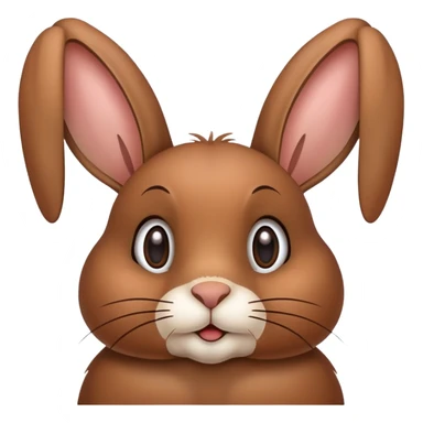 brown rabbit with floppy ears and the inscription RITA on the bottom sticker